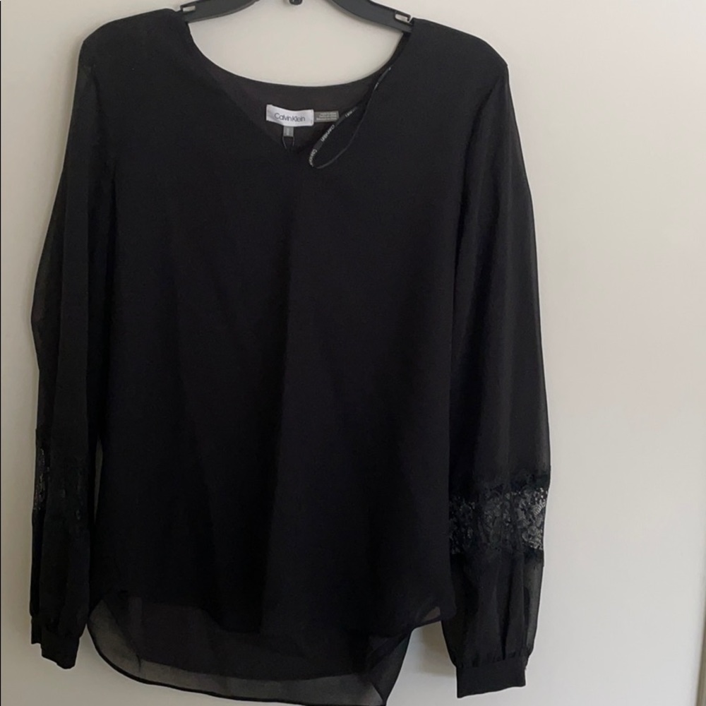 Dressy black CK top